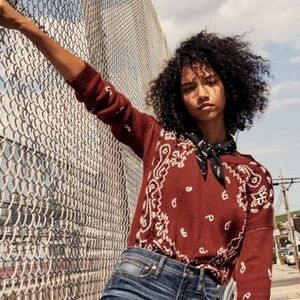 Madewell Bandana Pullover Sweater